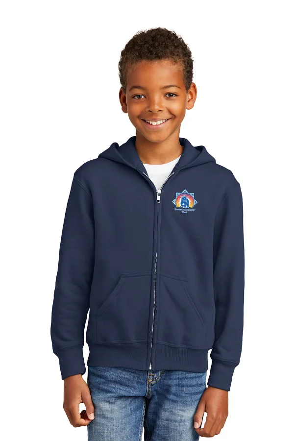 Port & Company Youth Core Fleece Full-Zip Hooded Sweatshirt PC90YZH
